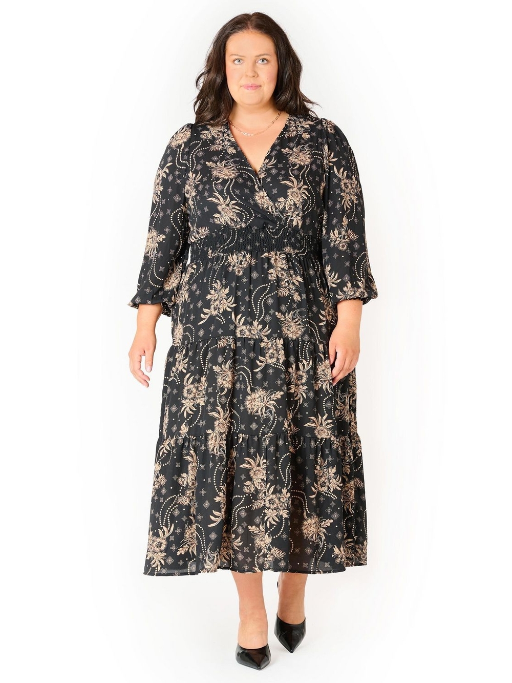 Devoted Women’s Plus size wrap V-neck maxi dress 4X